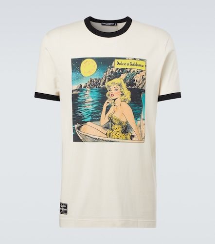 T-shirt Sun’s Up imprimé en coton - Dolce&Gabbana - Modalova