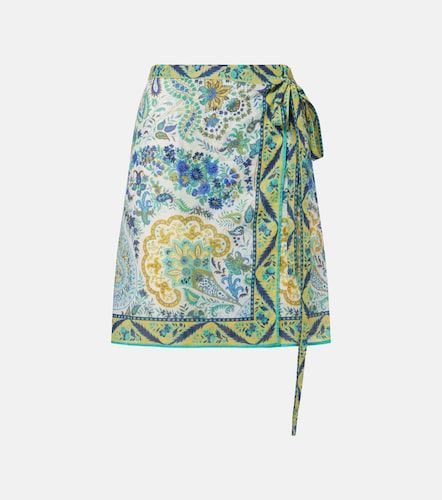 Jupe portefeuille en coton à fleurs - Etro - Modalova