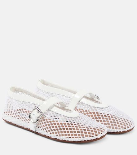 Alaïa Ballerines en résille et cuir - Alaia - Modalova