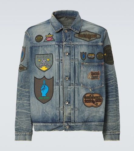 X Mark Gonzales veste en denim - Sacai - Modalova