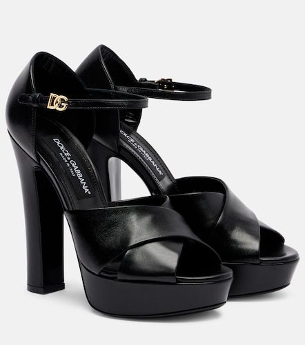 Sandales à plateau en cuir - Dolce&Gabbana - Modalova
