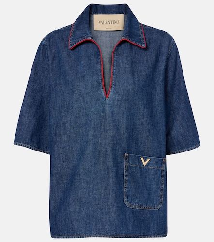 Valentino Top VGold en denim - Valentino - Modalova
