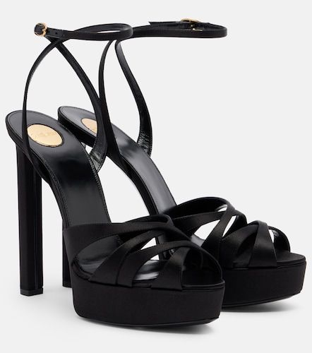 Sandales Chandelle en crêpe de satin - Saint Laurent - Modalova