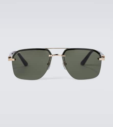Lunettes de soleil aviateur - Cartier Eyewear Collection - Modalova