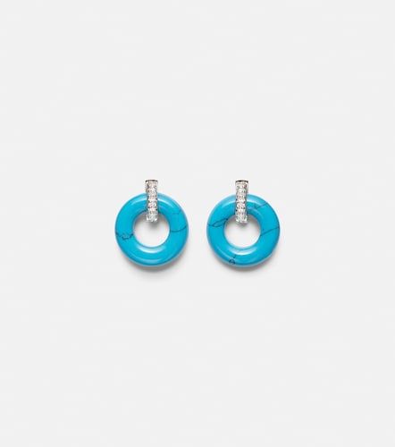 Boucles d’oreilles en or 14 ct, turquoise et diamants - Mateo - Modalova