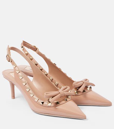 Escarpins slingback Rockstud 60 en cuir verni - Valentino Garavani - Modalova