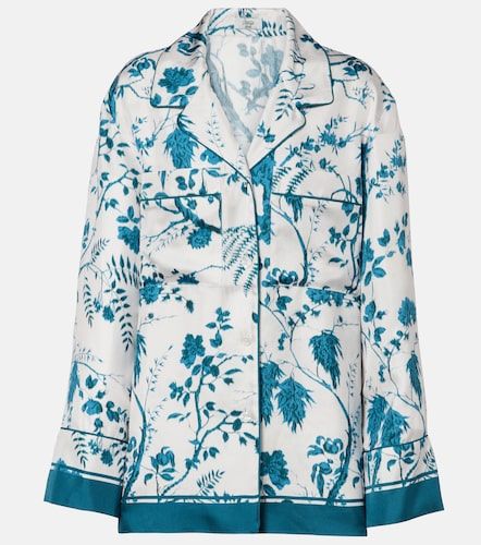 Chemise de pyjama en soie à fleurs - Erdem - Modalova