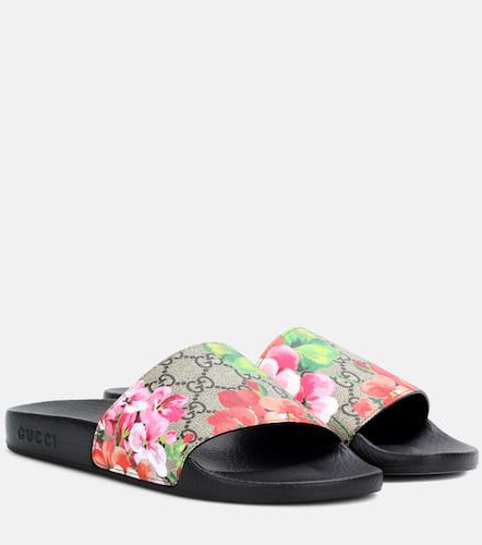 Gucci Mules GG Supreme Blooms - Gucci - Modalova