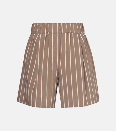 Bermuda rayé en coton mélangé - Brunello Cucinelli - Modalova