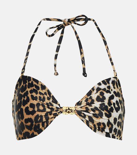Haut de bikini à motif léopard - Ganni - Modalova