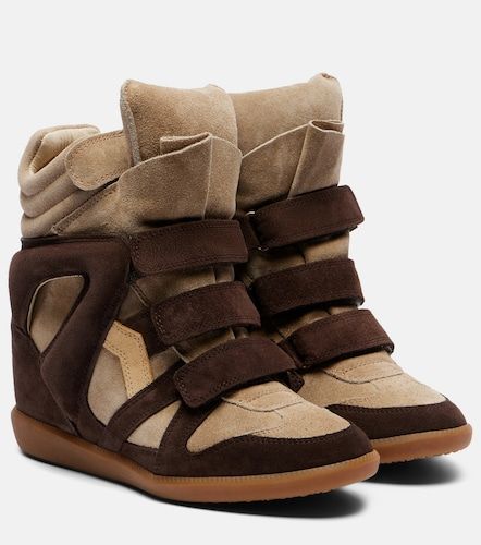 Baskets compensées Bekett en cuir et daim - Isabel Marant - Modalova