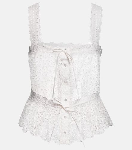 Top Evert en coton à broderies anglaises - Veronica Beard - Modalova