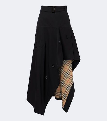 Jupe longue asymétrique en coton - Burberry - Modalova