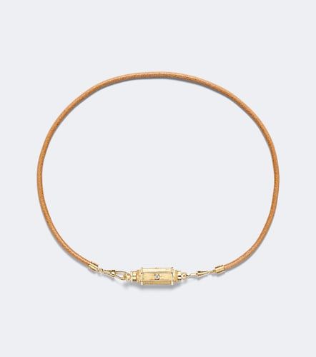 Collier en or 18 ct, cuir et diamants - Marie Lichtenberg - Modalova