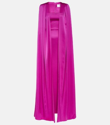 Alex Perry Robe à cape en satin - Alex Perry - Modalova
