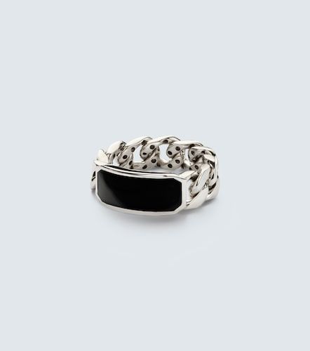 Bague ID Link en or blanc 18 ct et onyx - Shay Jewelry - Modalova