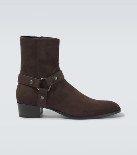 Bottines Wyatt Harness 40 en daim - Saint Laurent - Modalova