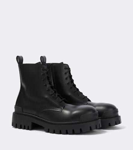 Bottines Combat Strike en cuir - Balenciaga - Modalova