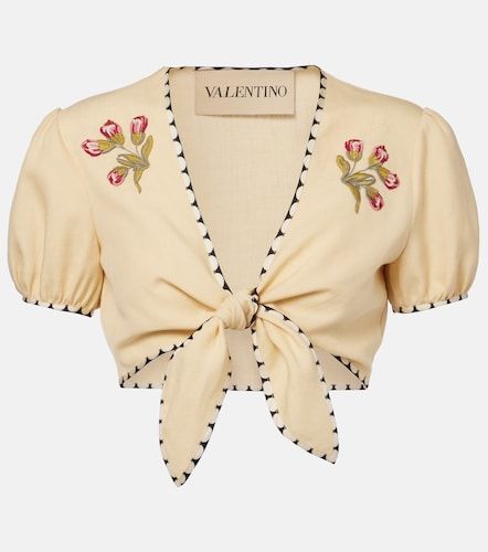 Top raccourci Plus De Pois brodé - Valentino - Modalova