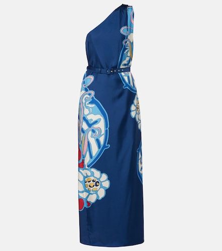 Robe longue Roy imprimée en sergé de soie - La DoubleJ - Modalova