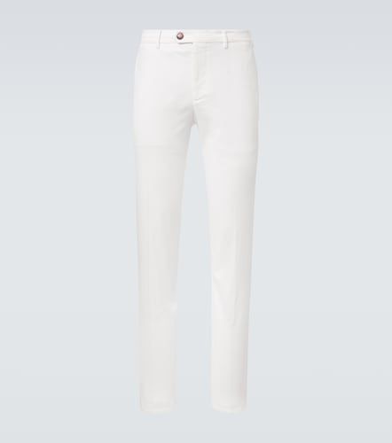 Pantalon slim en coton mélangé - Brunello Cucinelli - Modalova