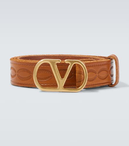 Ceinture VLogo Signature en cuir - Valentino Garavani - Modalova