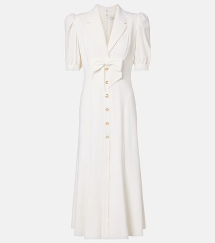Robe midi en crêpe de laine mélangée - Alessandra Rich - Modalova