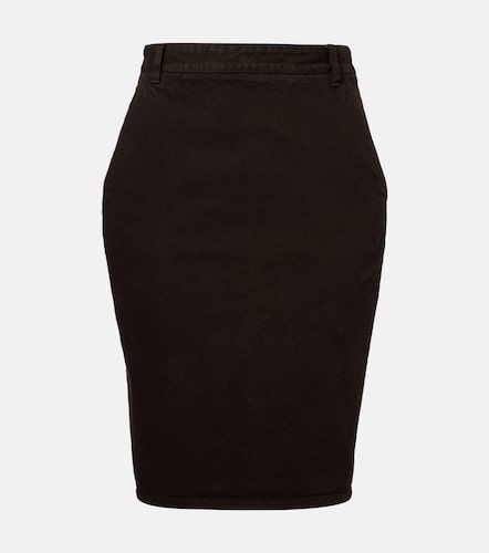 Saint Laurent Jupe crayon en coton - Saint Laurent - Modalova
