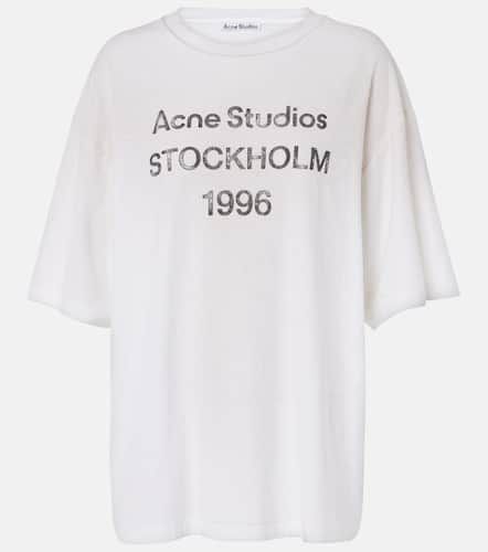 T-shirt en coton et chanvre à logo - Acne Studios - Modalova