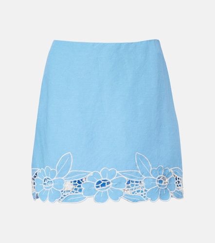 Mini-jupe Nancye en lin mélangé - Rixo - Modalova