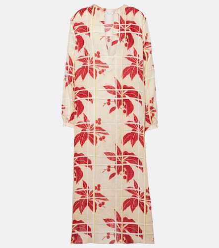 Robe longue en lin à fleurs - Loro Piana - Modalova