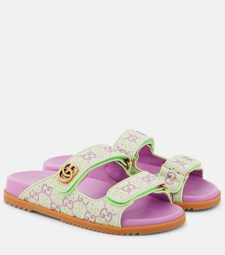 Gucci Mules en toile GG à cristaux - Gucci - Modalova