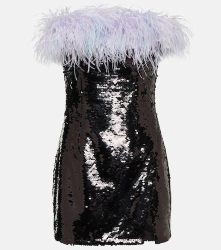 Robe à sequins et finitions en plumes - Self-Portrait - Modalova