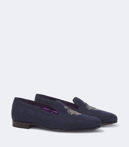 Mocassins Alonzo en lin brodés - Ralph Lauren Purple Label - Modalova
