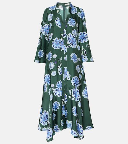 Robe midi Big Garden en soie à fleurs - Dorothee Schumacher - Modalova