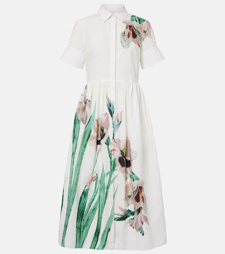 Robe chemise en coton à fleurs - Erdem - Modalova