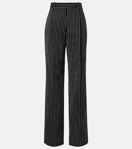 Pantalon droit rayé en laine et coton - Tom Ford - Modalova