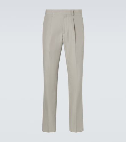 Pantalon chino en lin, coton et soie - Lardini - Modalova