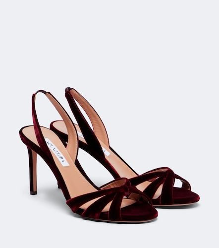 Sandales slingback Tati en velours - Aquazzura - Modalova