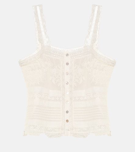 Top Sully en dentelle de coton - LoveShackFancy - Modalova