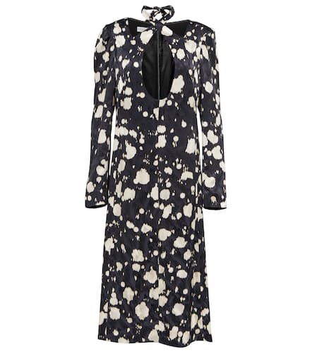 Robe midi col croisé en satin - Dries Van Noten - Modalova