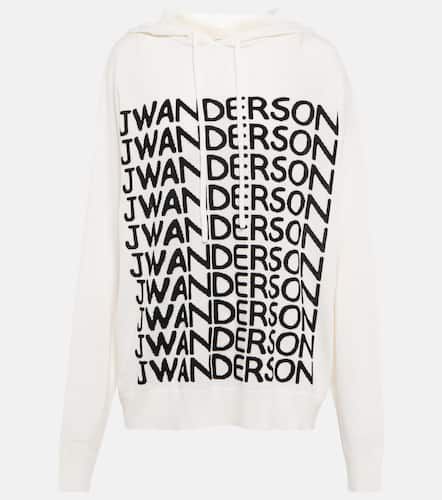 Sweat-shirt à capuche en laine à logo - JW Anderson - Modalova