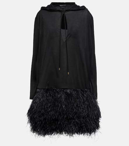 Robe à capuche en soie à plumes - Tom Ford - Modalova