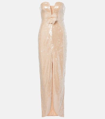 Robe longue à sequins et appliqués - Self-Portrait - Modalova