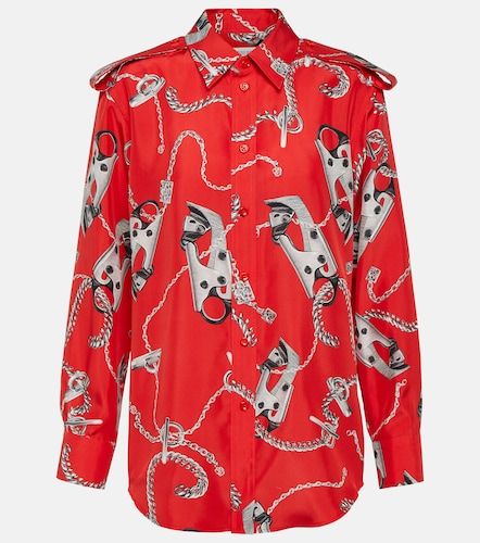 Chemise en soie à imprimé - Burberry - Modalova