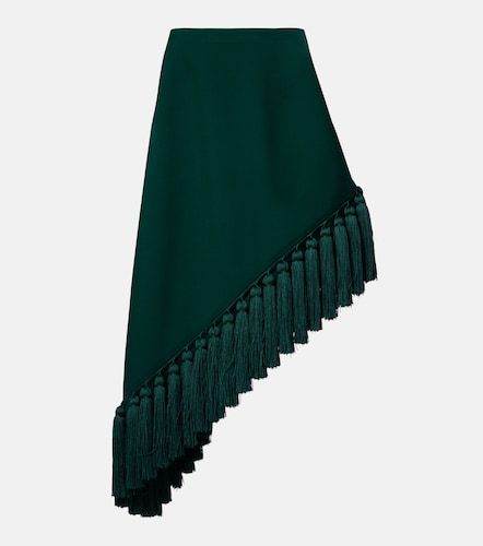 Alaïa Jupe midi en gabardine de laine vierge - Alaia - Modalova