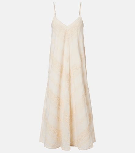 Robe midi brodée en coton - Juliet Dunn - Modalova