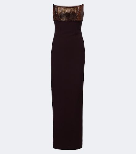 Robe longue bustier à ornements - Roland Mouret - Modalova