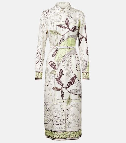 Robe midi en soie imprimée - Tory Burch - Modalova