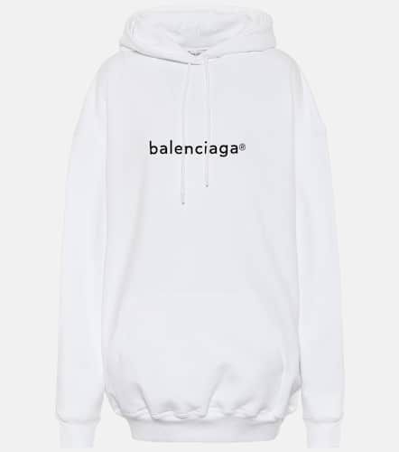 Sweat-shirt en coton à capuche et logo - Balenciaga - Modalova